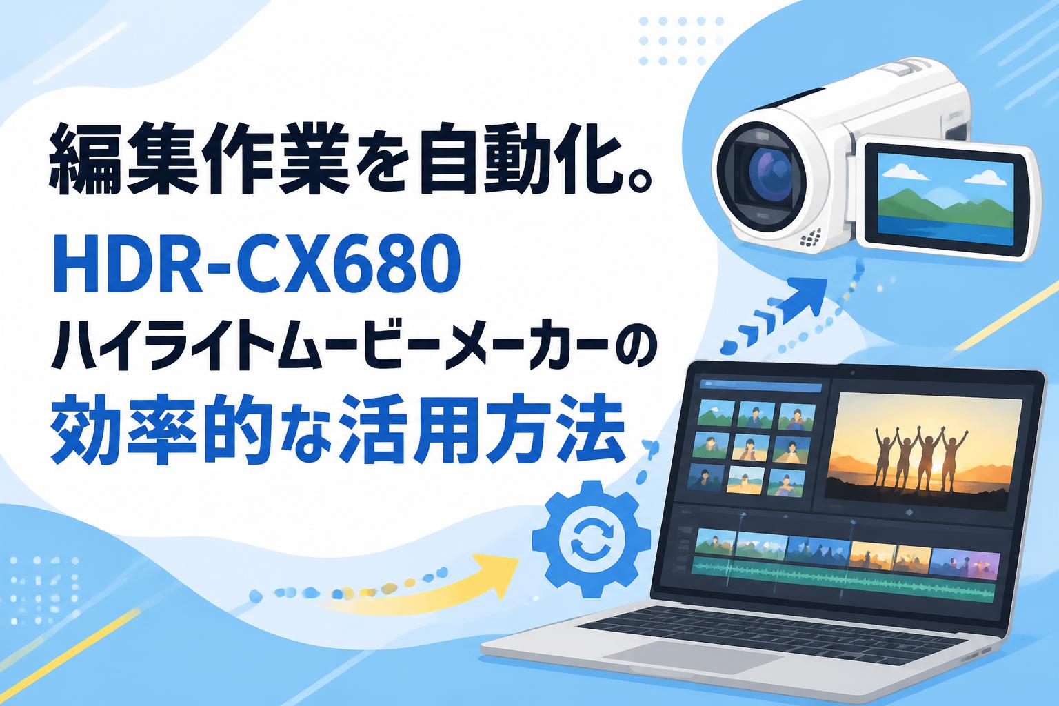 編集作業を自動化。HDR-CX680ハイライトムービーメーカーの効率的な