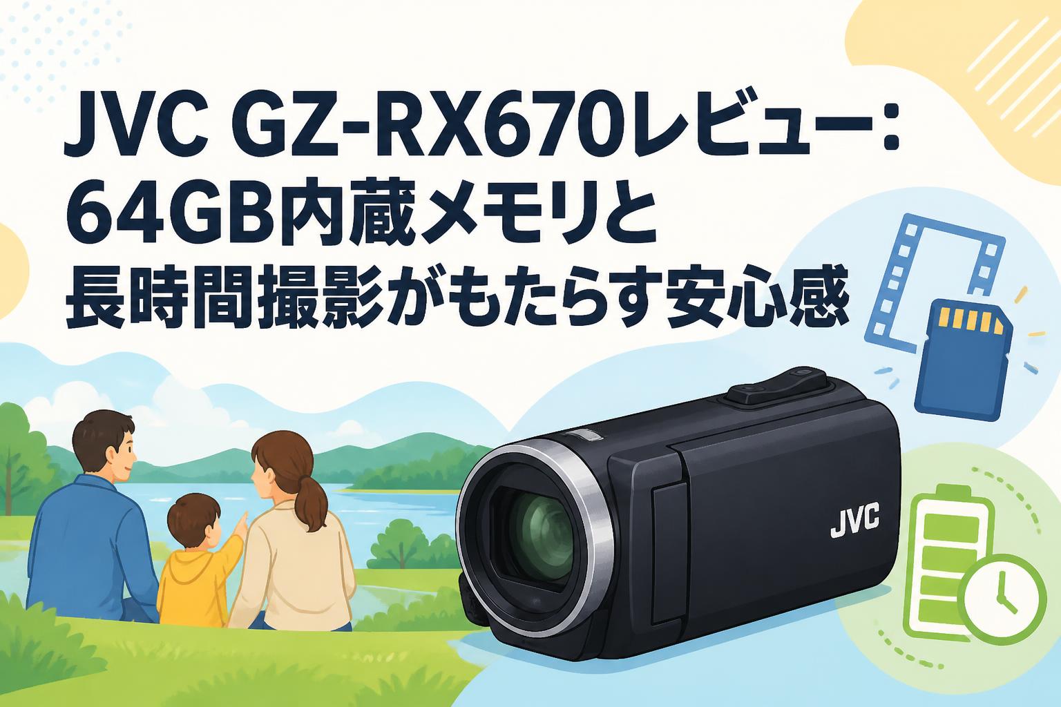 JVC ビデオカメラ GZ-RX670（ブルー）ポーチ・三脚付き JVC GZ-RX670レビュー：64GB内蔵メモリと長時間撮影がもたらす安心感