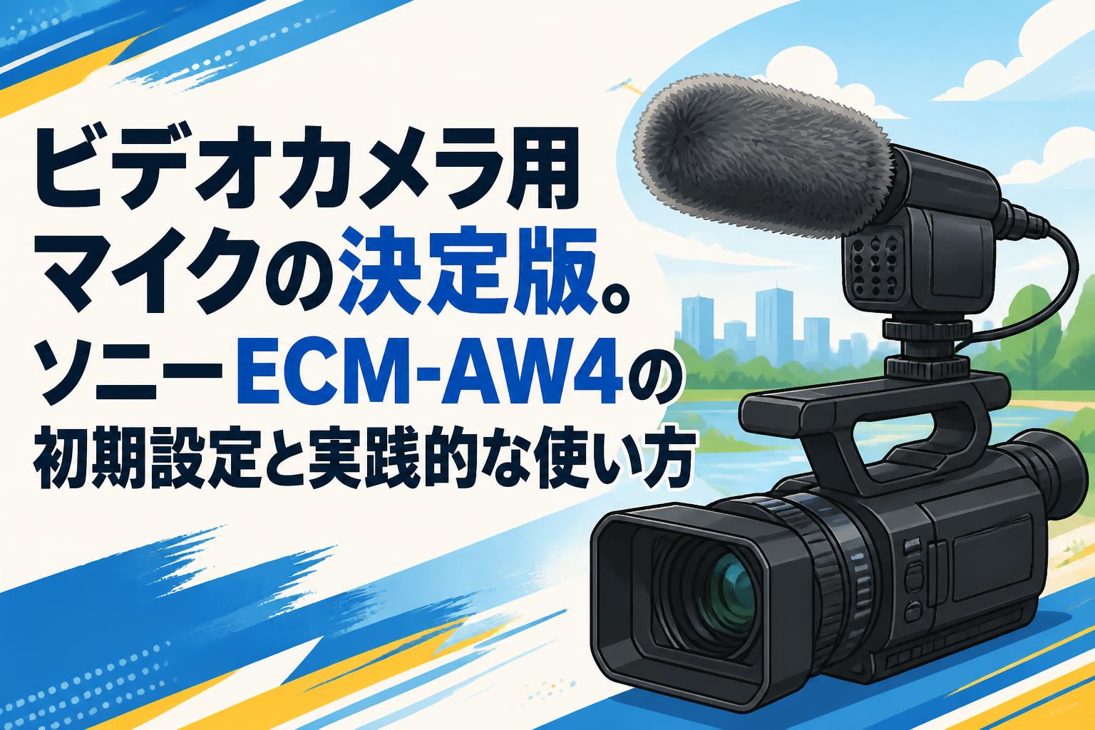ビデオカメラ用マイクの決定版。ソニーECM-AW4の初期設定と実践的な