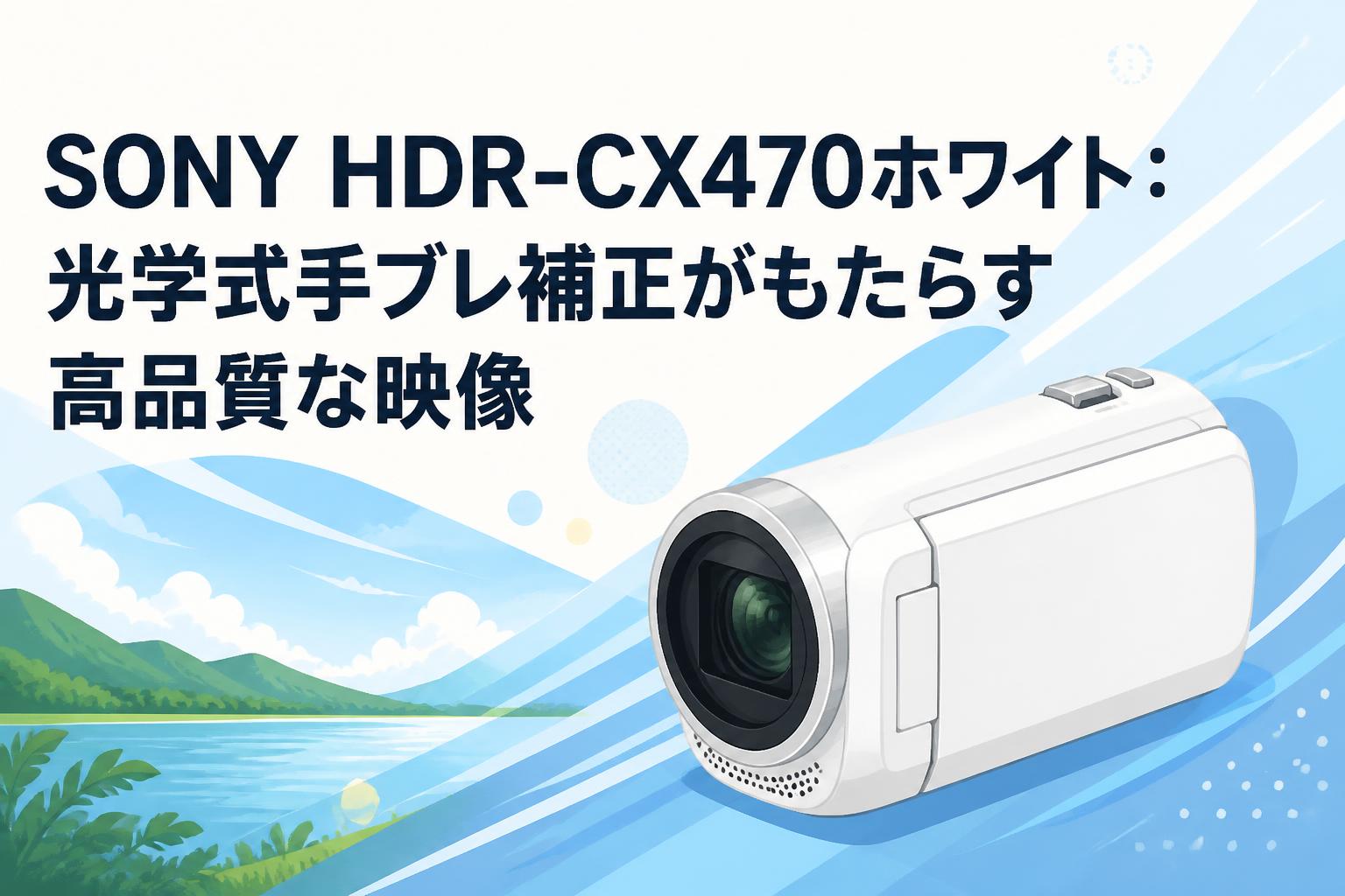 SONY HDR-CX470 ホワイト 本体　動作確認済 SONY HDR-CX470ホワイト：光学式手ブレ補正がもたらす高品質な映像