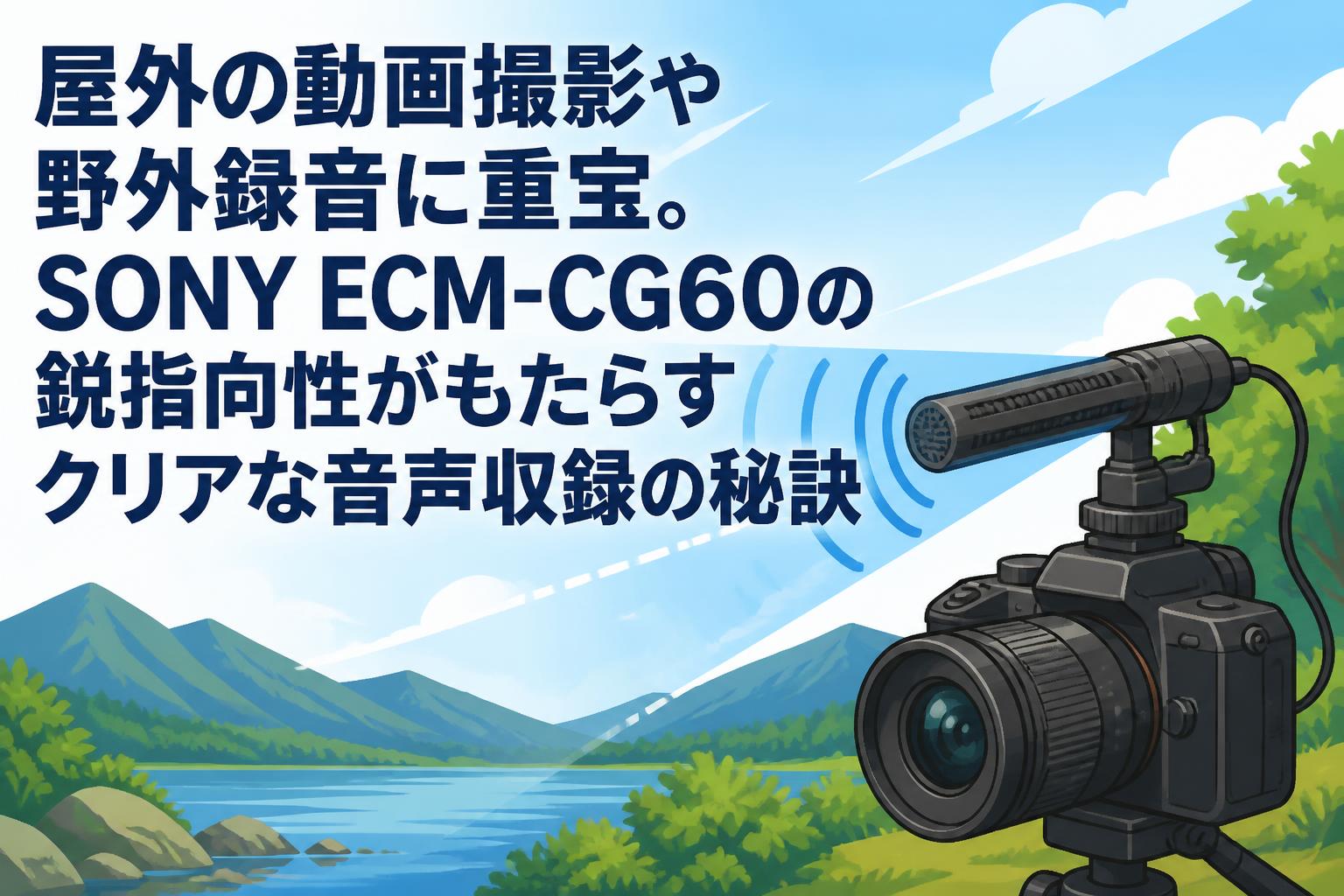 屋外の動画撮影や野外録音に重宝。SONY ECM-CG60の鋭指向性がもたらす
