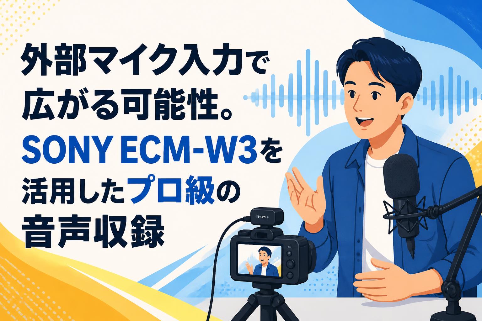 外部マイク入力で広がる可能性。SONY ECM-W3を活用したプロ級の音声