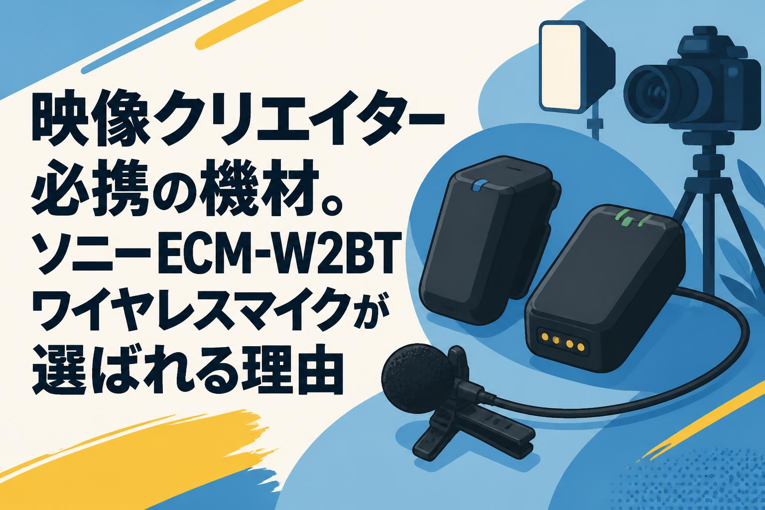 映像クリエイター必携の機材。ソニーECM-W2BTワイヤレスマイクが選ば