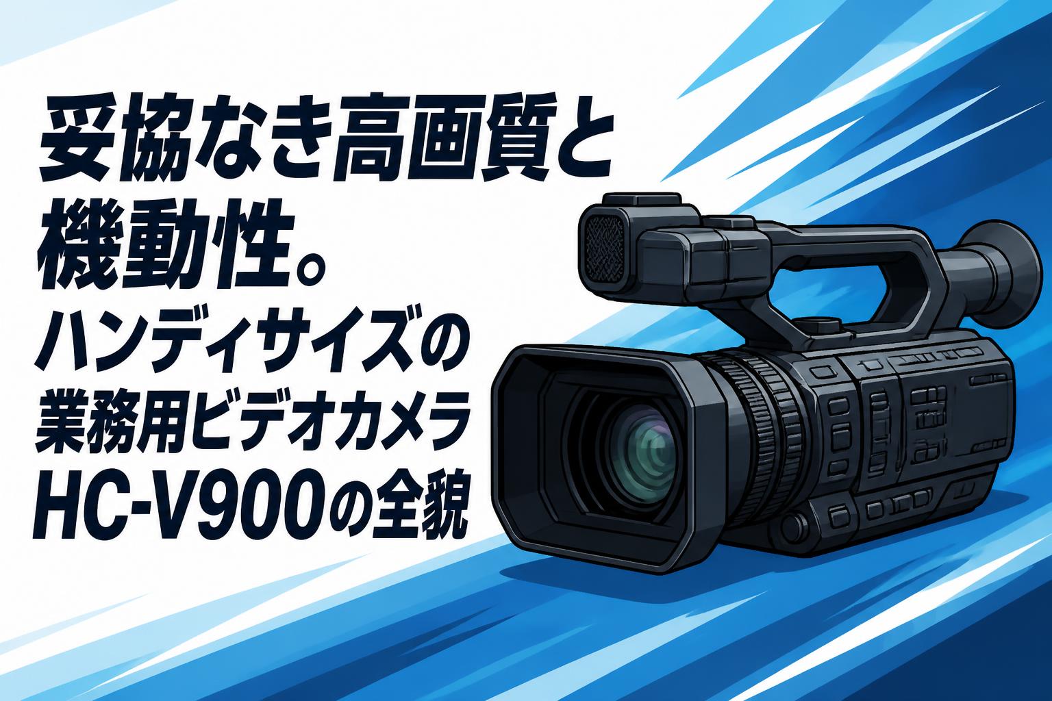 妥協なき高画質と機動性。ハンディサイズの業務用ビデオカメラHC-V900