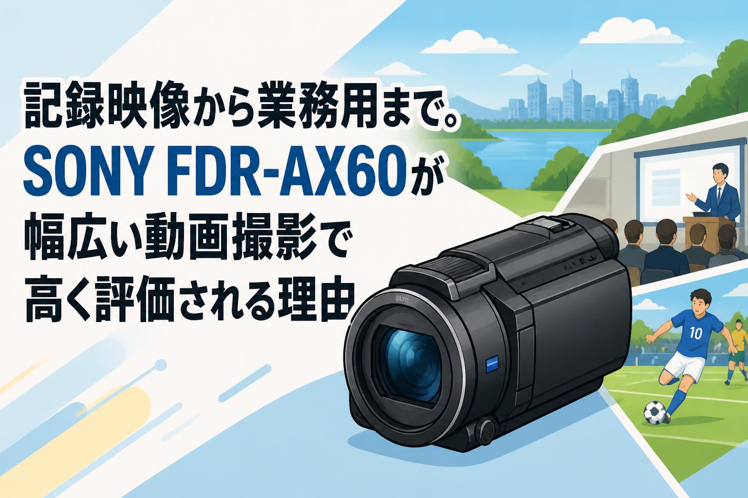 記録映像から業務用まで。SONY FDR-AX60が幅広い動画撮影で高く評価される理由 | PANDA TIMES（パンダタイムス）