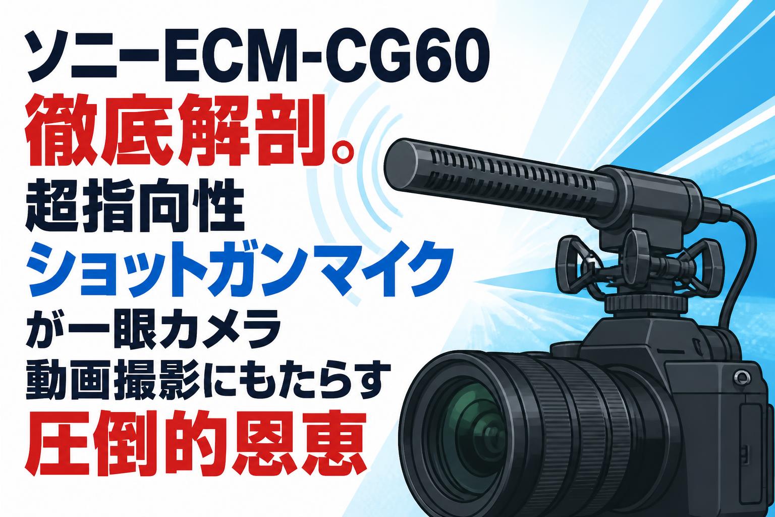 ソニーECM-CG60徹底解剖。超指向性ショットガンマイクが一眼カメラ動画