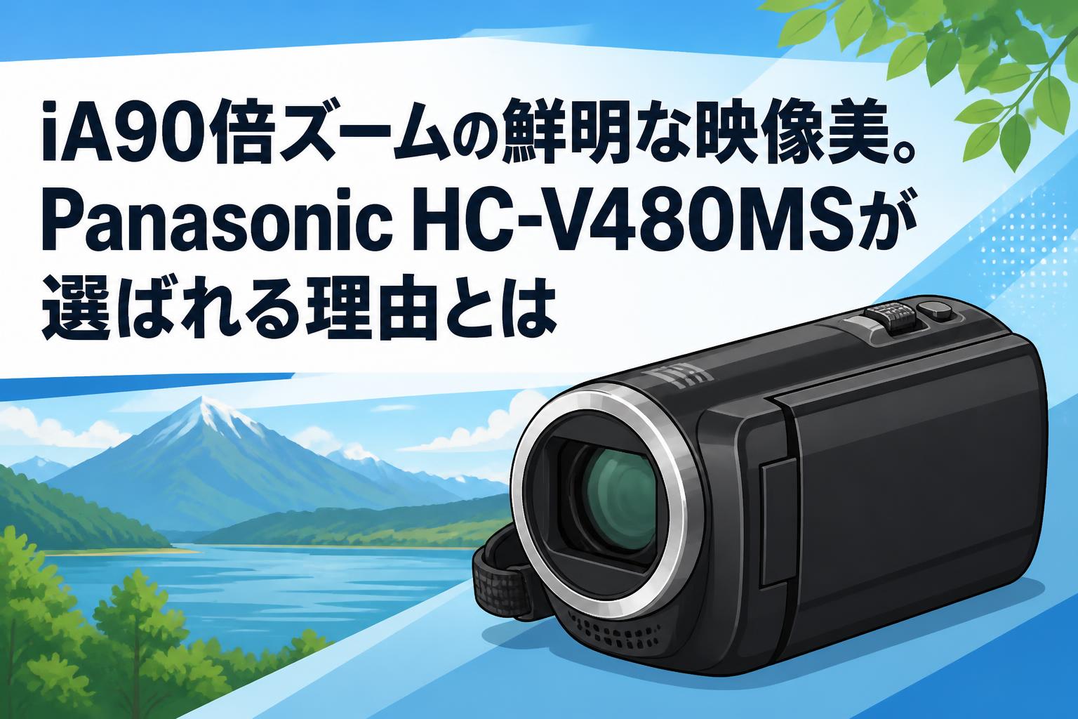Panasonic HC-V480MS ハイビジョンカメラ ビデオカメラ 動作品 iA90倍ズームの鮮明な映像美。Panasonic HC-V480MSが選ばれる理由とは