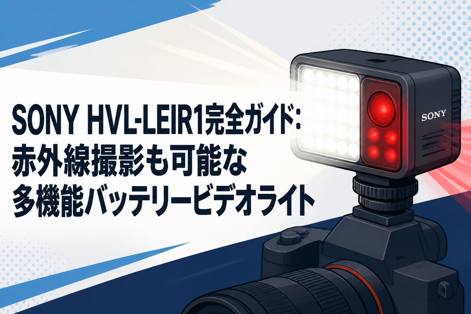 SONY ビデオ IRライト HVL-LEIR1、ブラケット VCT-55LH SONY HVL-LEIR1完全ガイド：赤外線撮影も可能な多機能バッテリービデオ