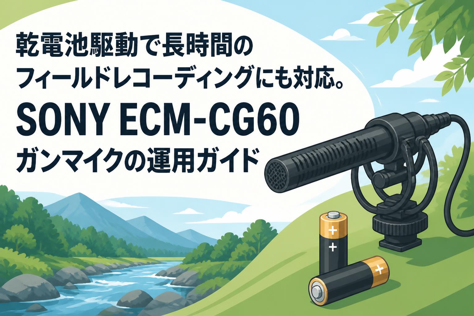 乾電池駆動で長時間のフィールドレコーディングにも対応。SONY ECM
