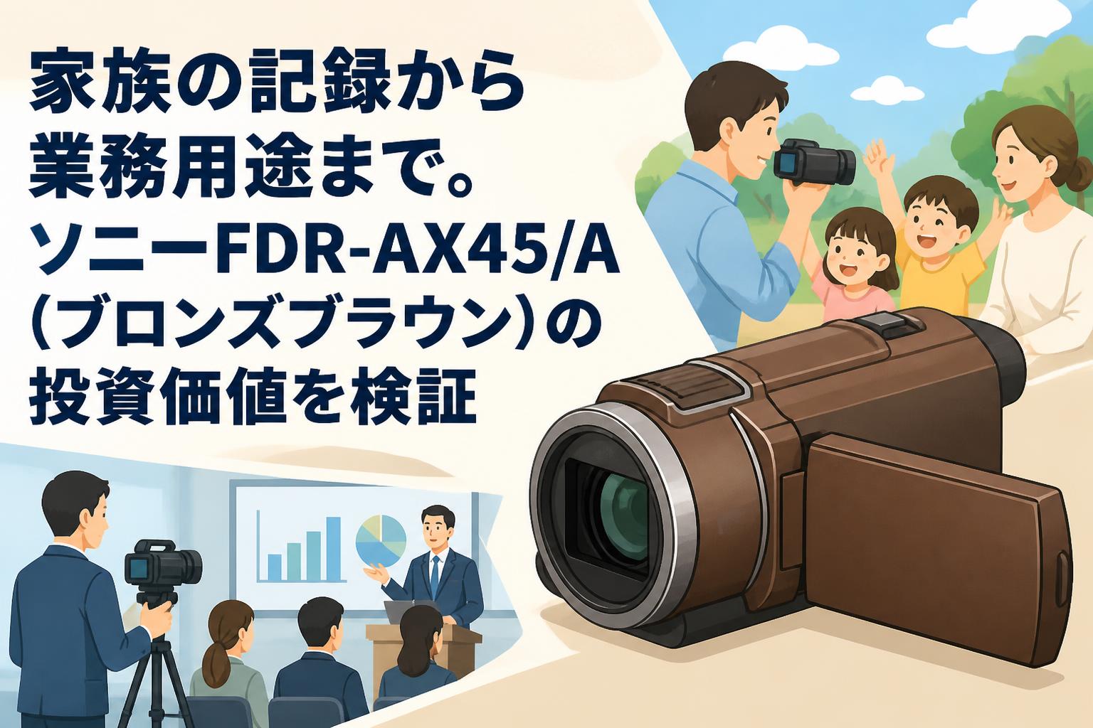 家族の記録から業務用途まで。ソニーFDR-AX45/A（ブロンズブラウン）の