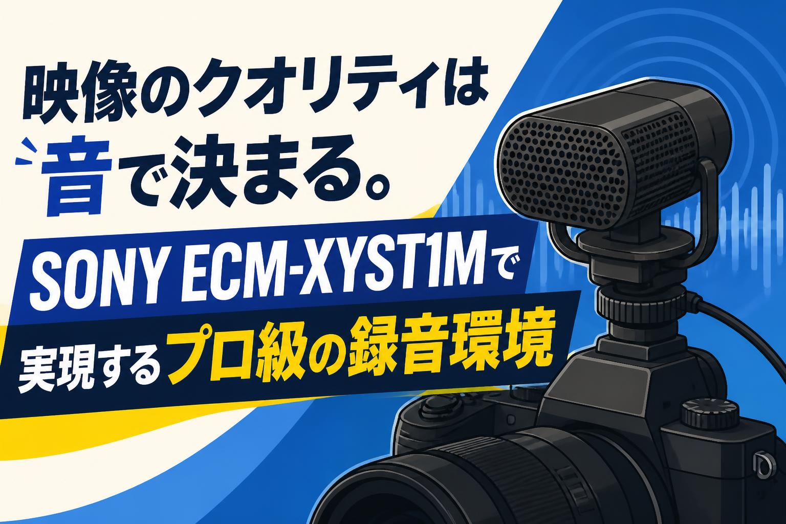 映像のクオリティは音で決まる。SONY ECM-XYST1Mで実現するプロ級の
