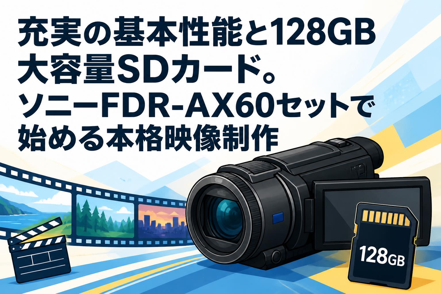 充実の基本性能と128GB大容量SDカード。ソニーFDR-AX60セットで始める