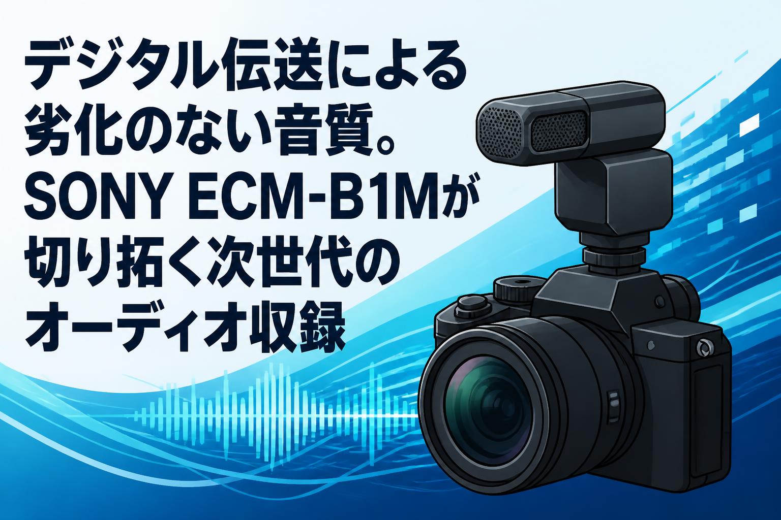 デジタル伝送による劣化のない音質。SONY ECM-B1Mが切り拓く次世代の