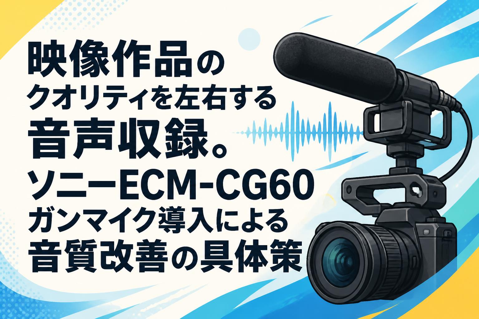 映像作品のクオリティを左右する音声収録。ソニーECM-CG60ガンマイク