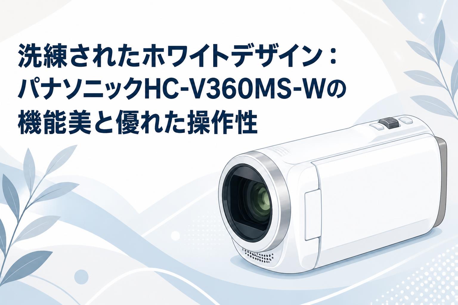 洗練されたホワイトデザイン：パナソニックHC-V360MS-Wの機能美と優れ