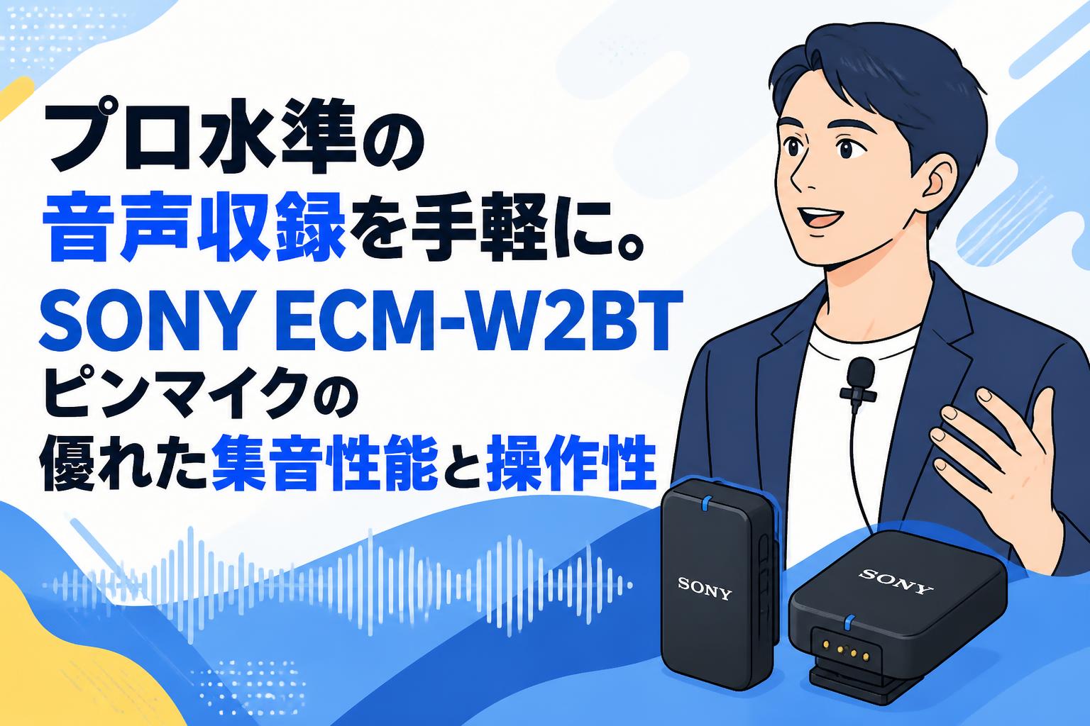プロ水準の音声収録を手軽に。SONY ECM-W2BTピンマイクの優れた集音