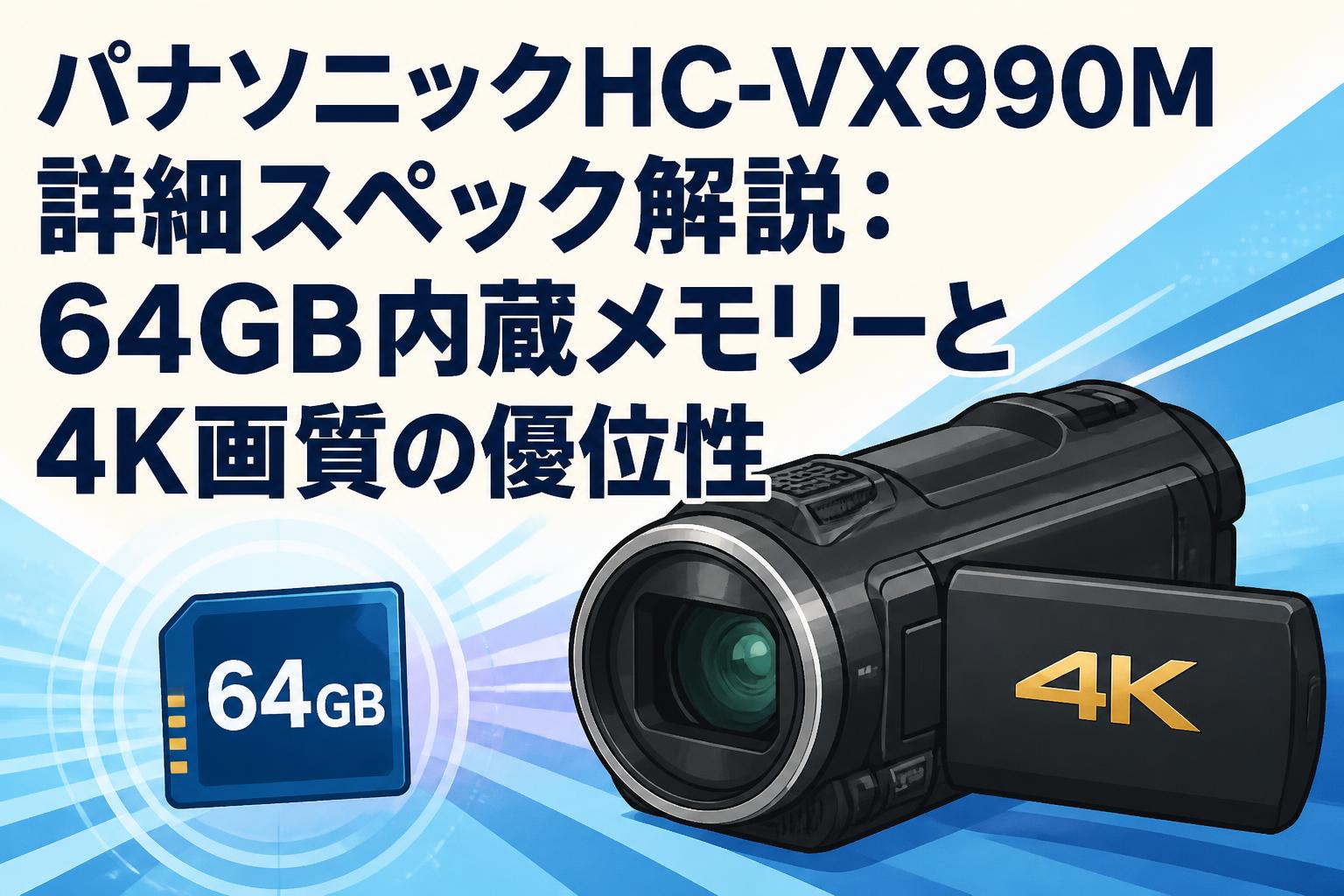 パナソニックHC-VX990M詳細スペック解説：64GB内蔵メモリーと4K画質の