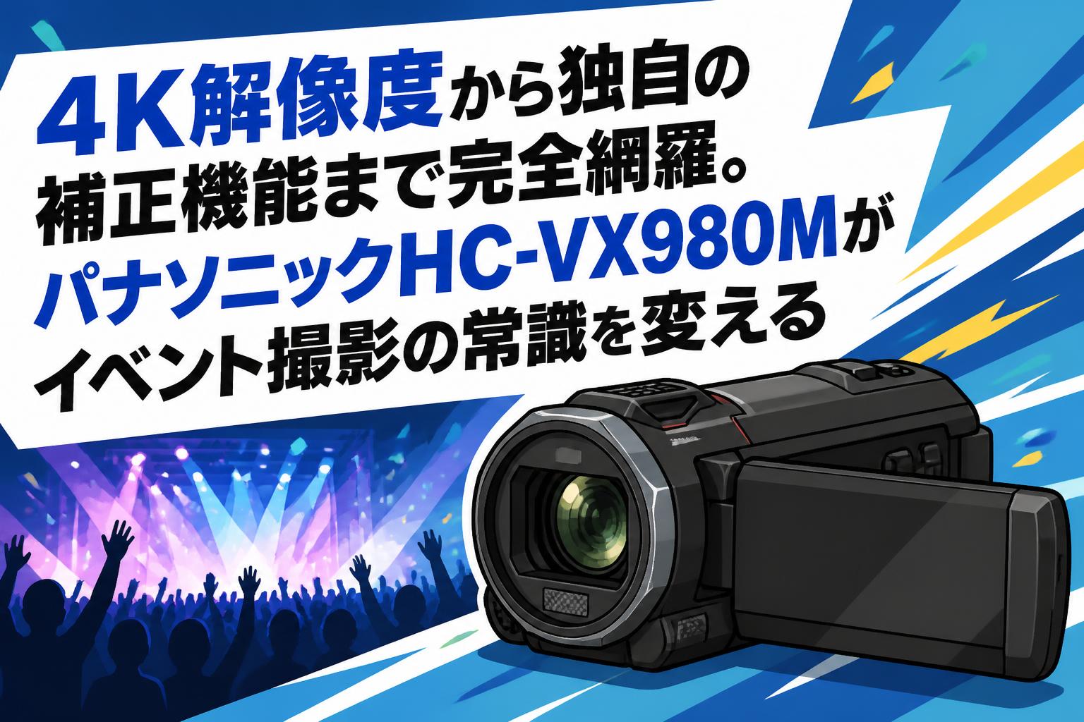 4K解像度から独自の補正機能まで完全網羅。パナソニックHC-VX980Mが