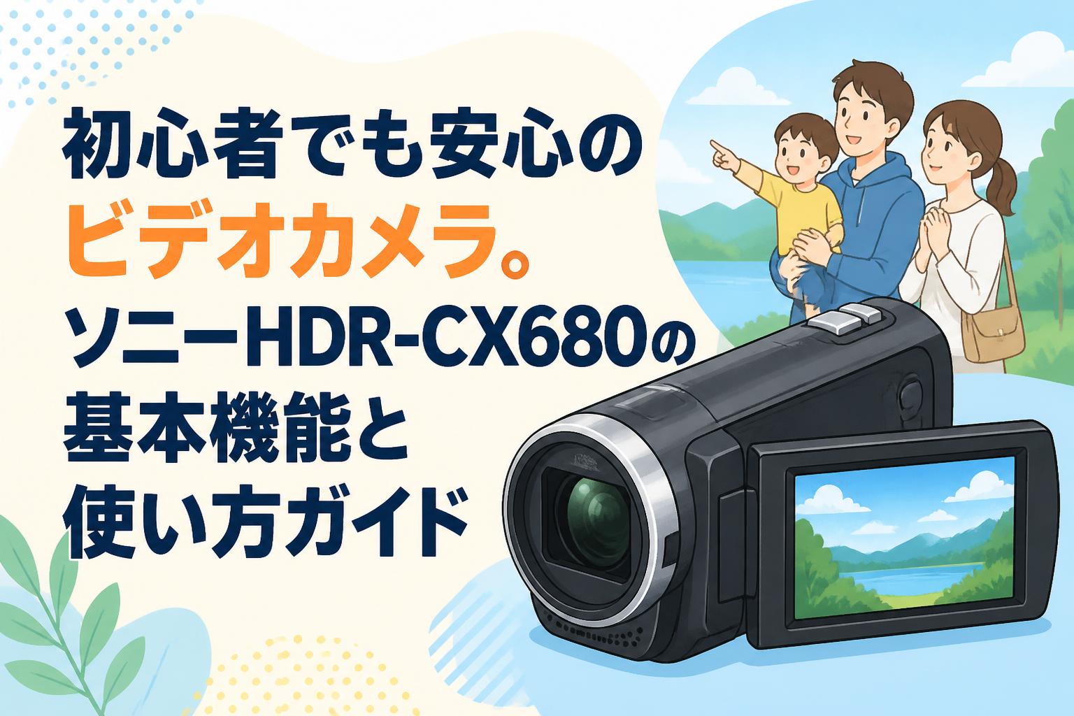 初心者でも安心のビデオカメラ。ソニーHDR-CX680の基本機能と使い方