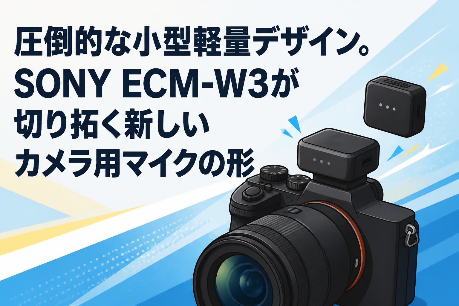 【値下げ中】SONYカメラ用ワイヤレスマイクECM-W3 圧倒的な小型軽量デザイン。SONY ECM-W3が切り拓く新しいカメラ用