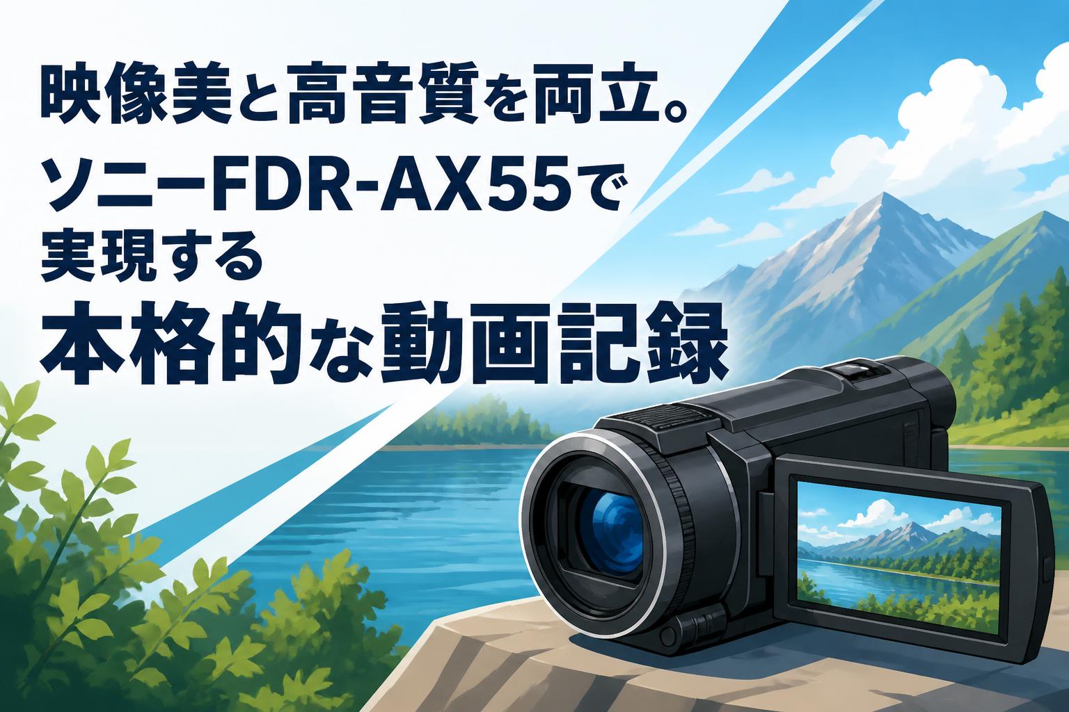 映像美と高音質を両立。ソニーFDR-AX55で実現する本格的な動画記録