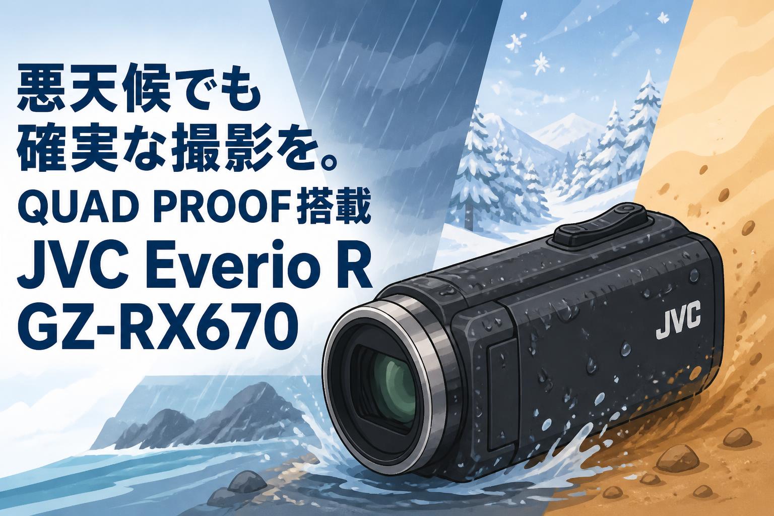 悪天候でも確実な撮影を。QUAD PROOF搭載JVC Everio R GZ-RX670