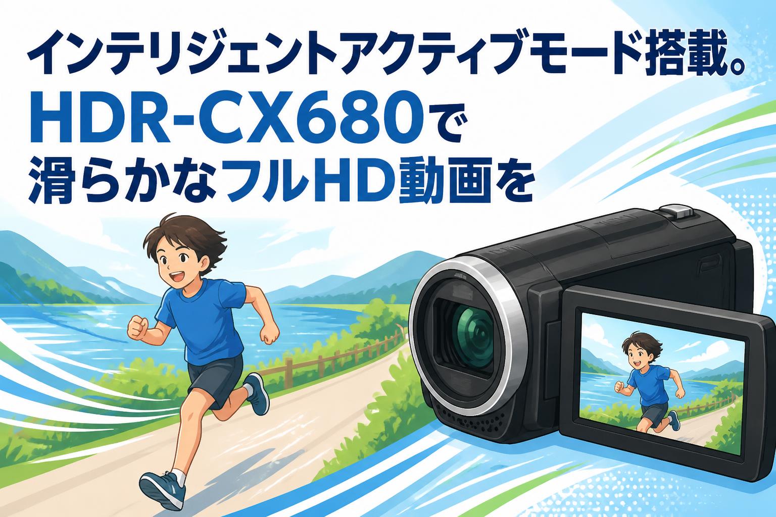 インテリジェントアクティブモード搭載。HDR-CX680で滑らかなフルHD
