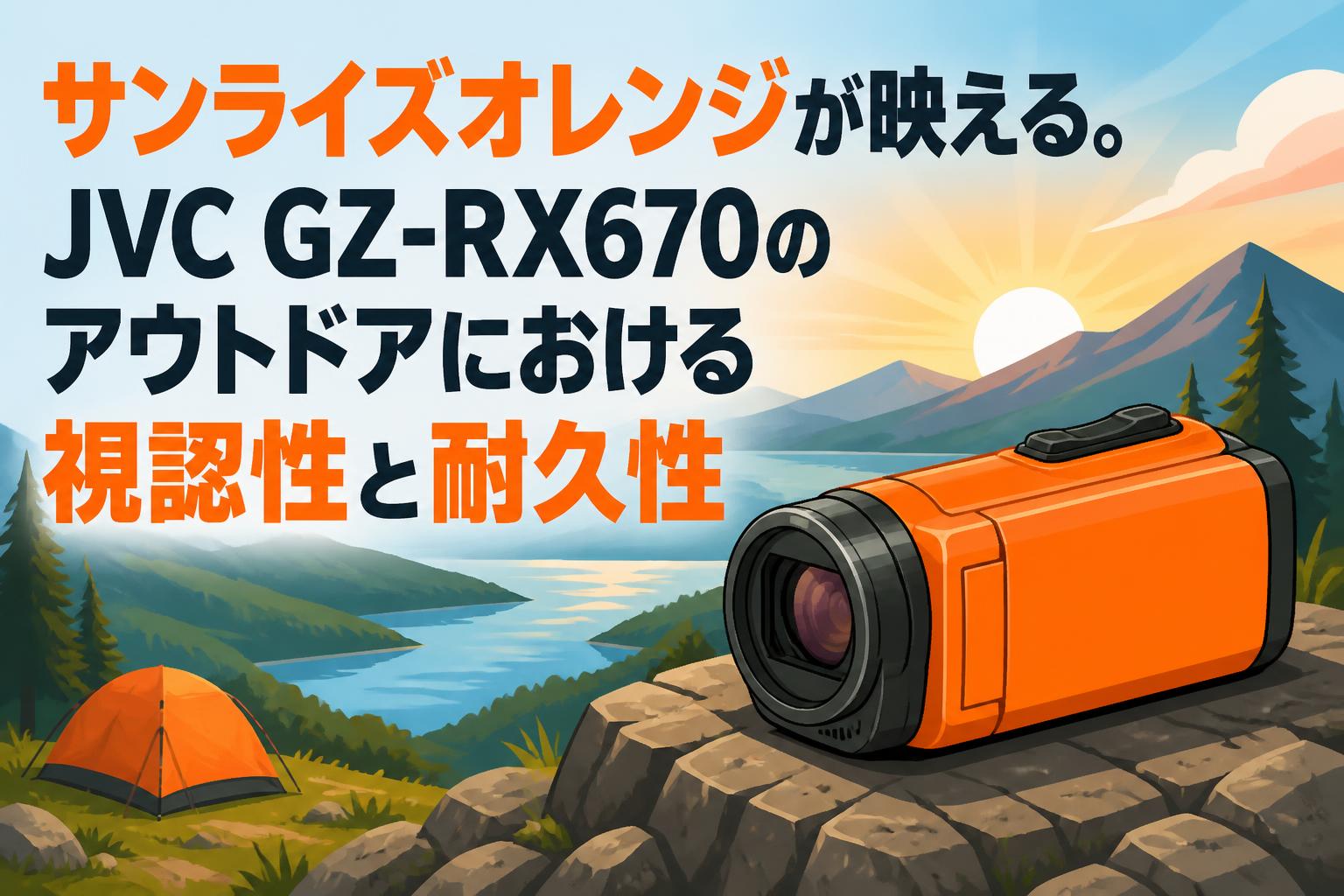 サンライズオレンジが映える。JVC GZ-RX670のアウトドアにおける視認性