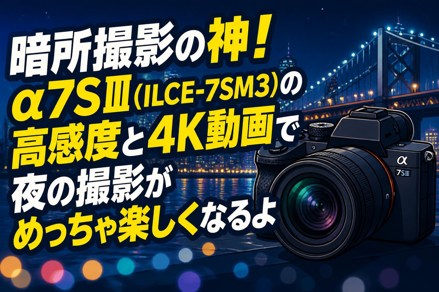 暗所撮影の神！α7SⅢ(ILCE-7SM3)の高感度と4K動画で夜の撮影がめっちゃ