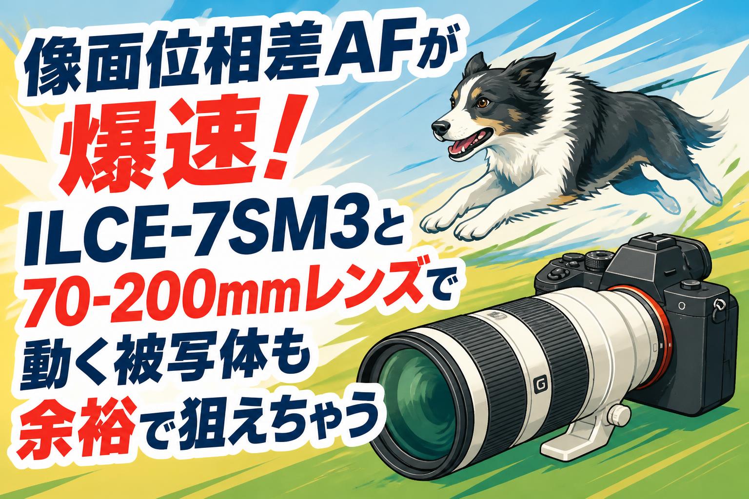 カメラとレンズのセット 像面位相差AFが爆速！ILCE-7SM3と70-200mmレンズで動く被写体も余裕で