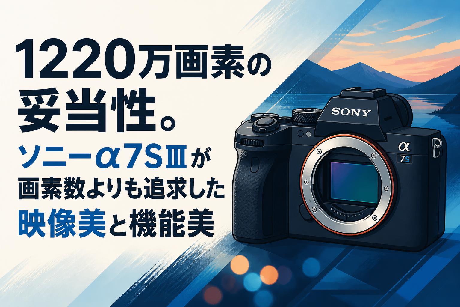 1220万画素の妥当性。ソニーα7SⅢが画素数よりも追求した映像美と機能