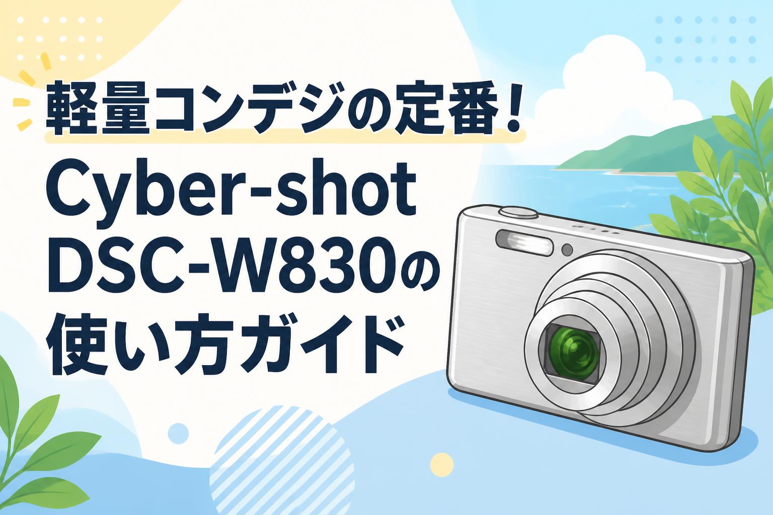 軽量コンデジの定番！Cyber-shot DSC-W830の使い方ガイド | PANDA
