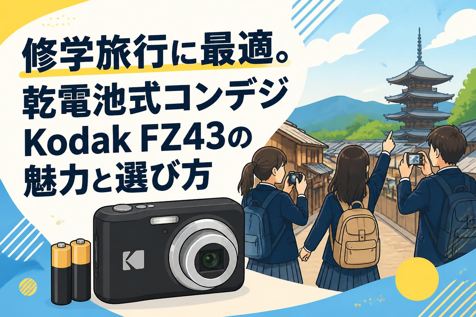 修学旅行に最適。乾電池式コンデジKodak FZ43の魅力と選び方 | PANDA