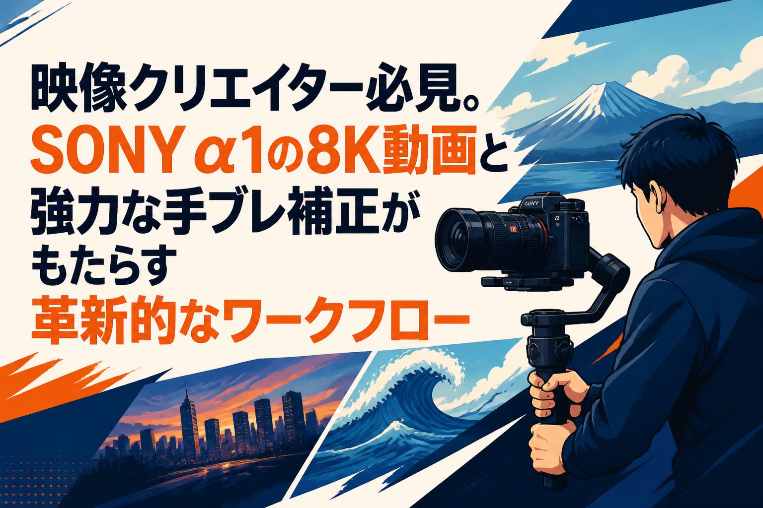 映像クリエイター必見。SONY α1の8K動画と強力な手ブレ補正がもたらす