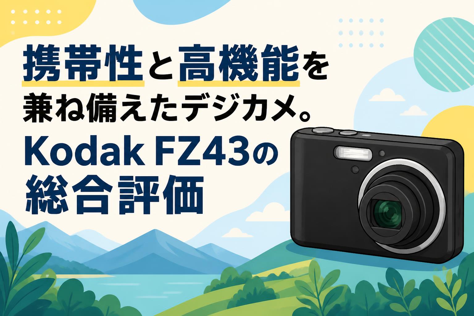 携帯性と高機能を兼ね備えたデジカメ。Kodak FZ43の総合評価 | PANDA