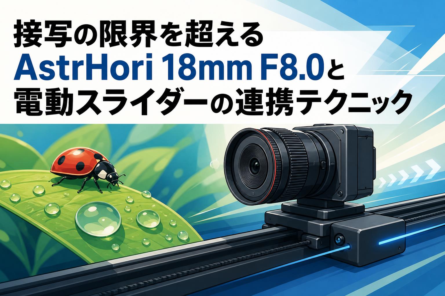 接写の限界を超えるAstrHori 18mm F8.0と電動スライダーの連携