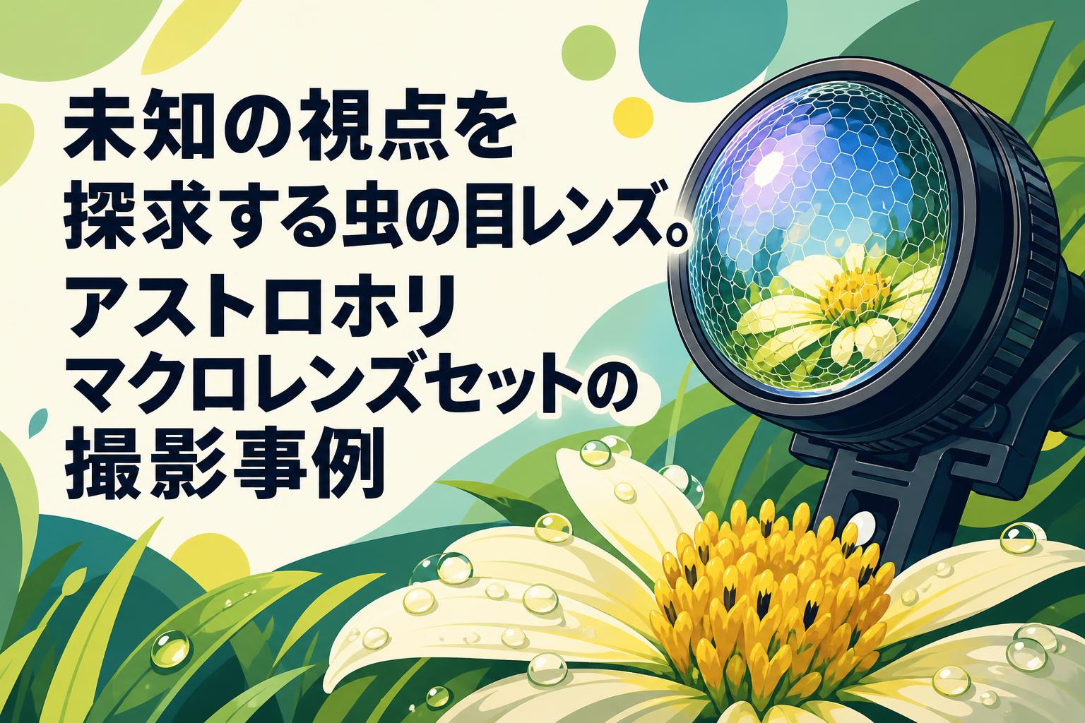 未知の視点を探求する虫の目レンズ。アストロホリマクロレンズセットの