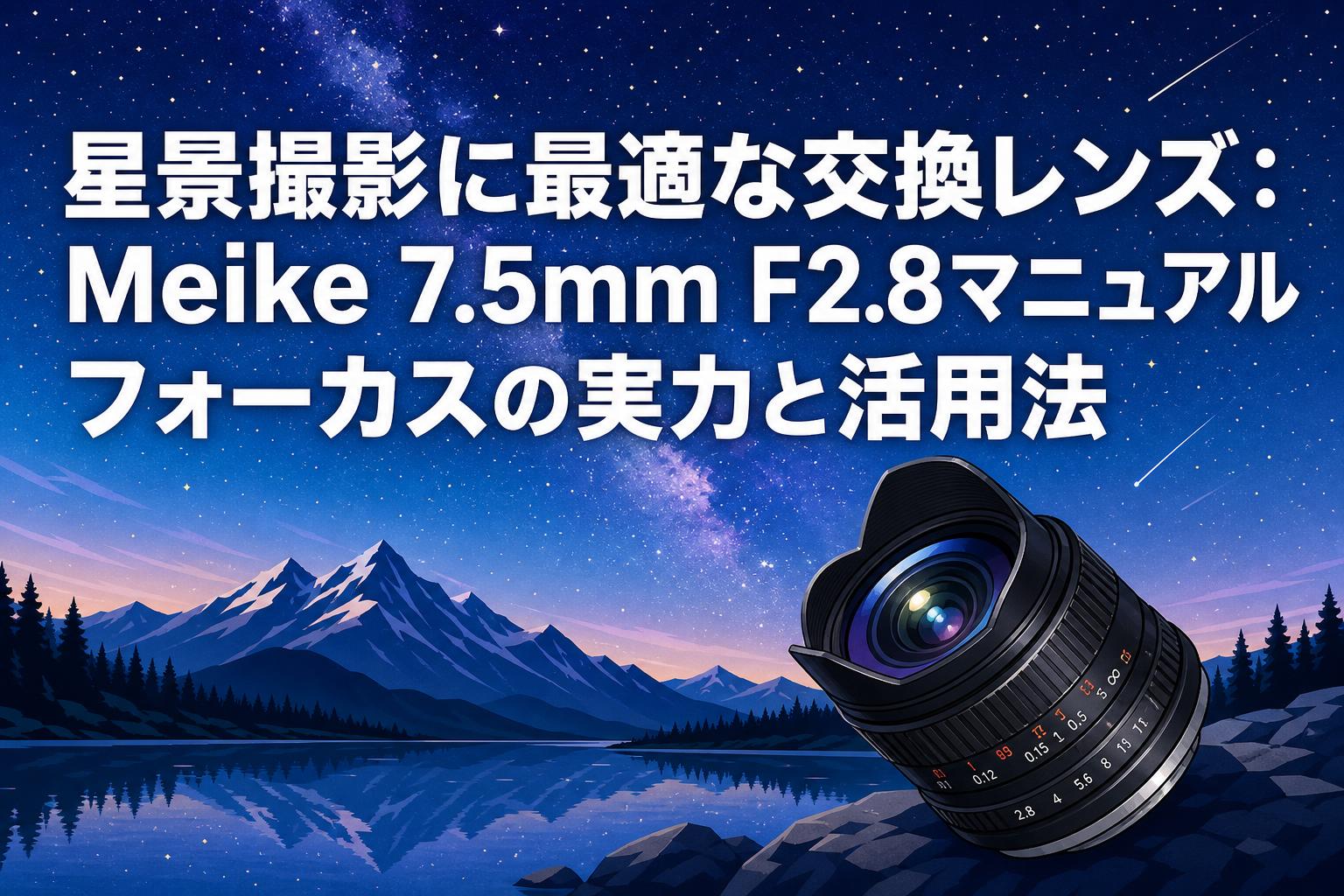 ★めい★　２点　レンズ 星景撮影に最適な交換レンズ：Meike 7.5mm F2.8マニュアルフォーカスの