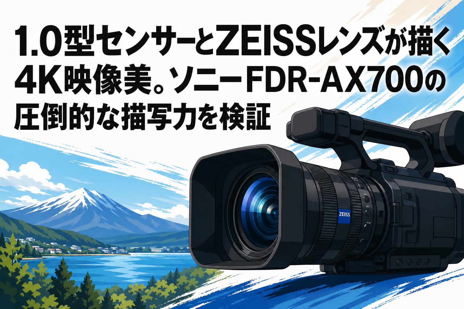 SONY 4K ビデオカメラ ZEISSレンズ 1.0型センサーとZEISSレンズが描く4K映像美。ソニーFDR-AX700の圧倒的