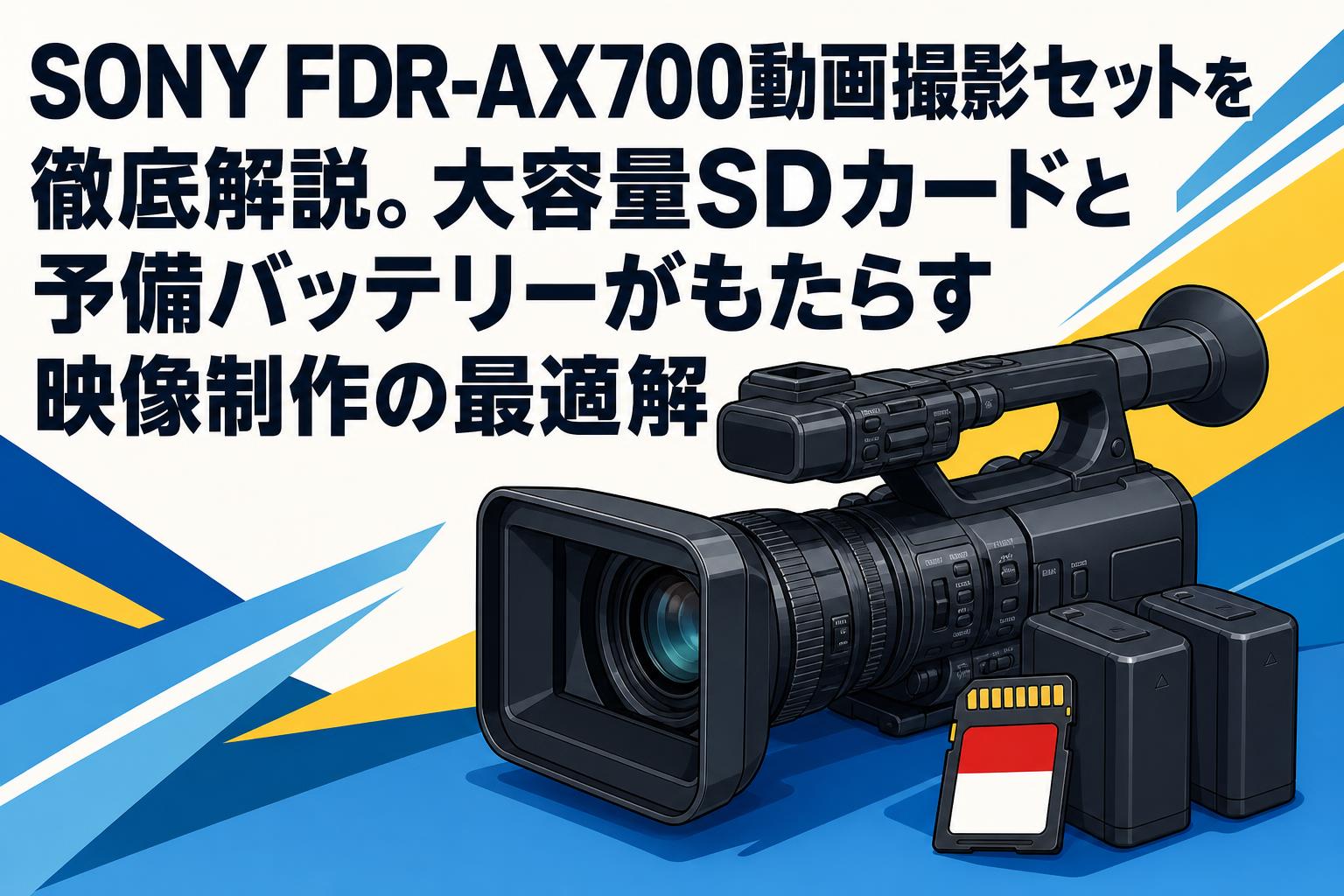 SONY FDR-AX700動画撮影セットを徹底解説。大容量SDカードと予備