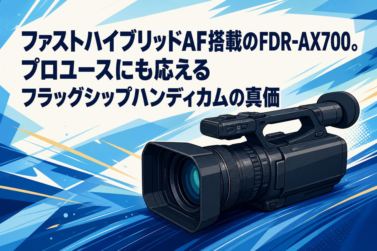 ファストハイブリッドAF搭載のFDR-AX700。プロユースにも応える