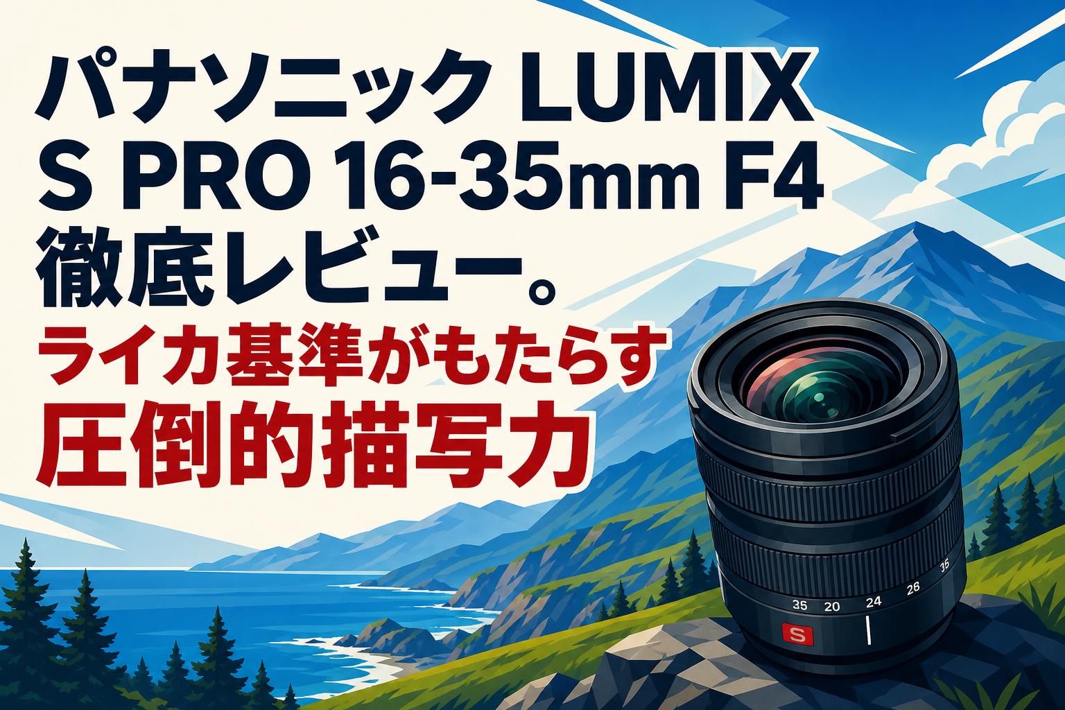 パナソニック LUMIX S PRO 16-35mm F4 徹底レビュー。ライカ基準が