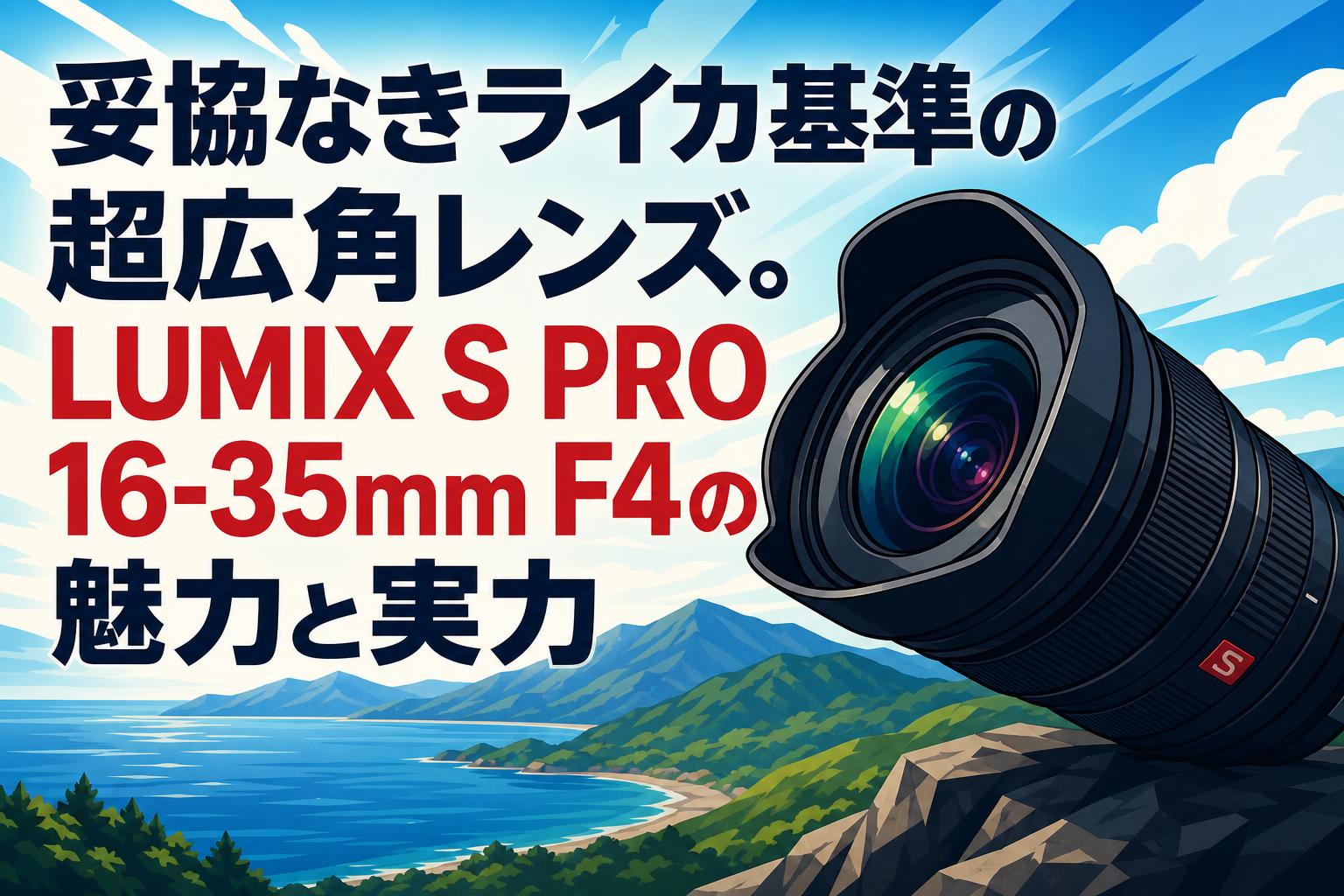 LUMIX S PRO16-35mm F4 ズームレンズ　使用回数わずか☆ 妥協なきライカ基準の超広角レンズ。LUMIX S PRO 16-35mm F4の魅力と