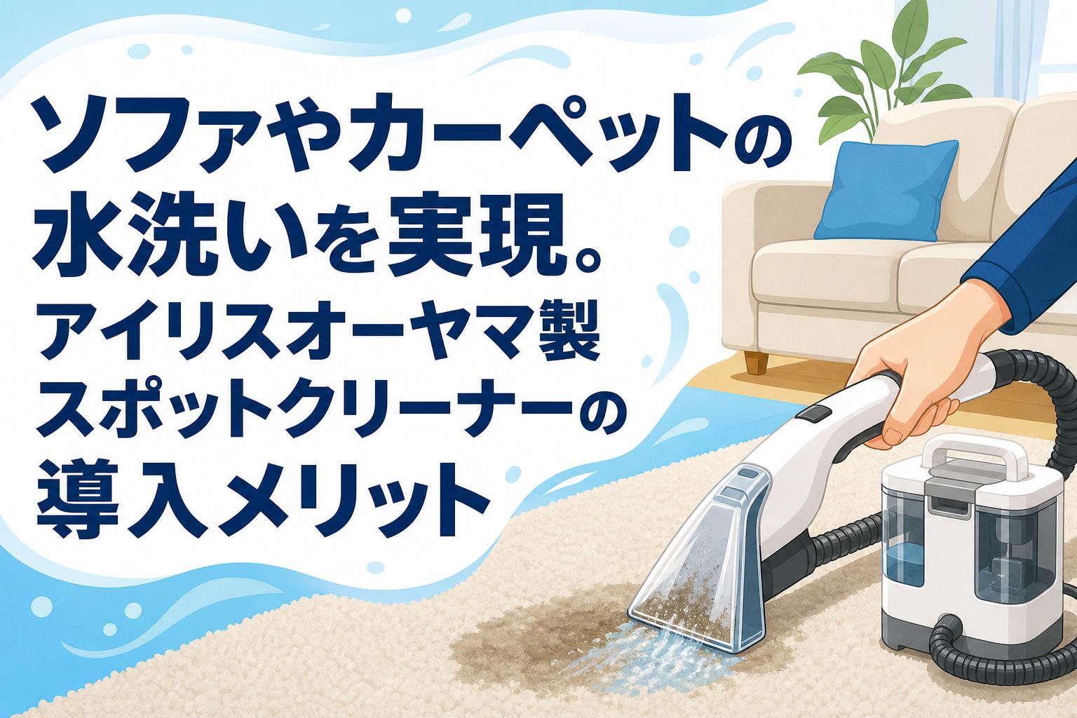 アイリスオーヤマ カーペットを水洗いできるクリーナー ソファやカーペットの水洗いを実現。アイリスオーヤマ製スポット
