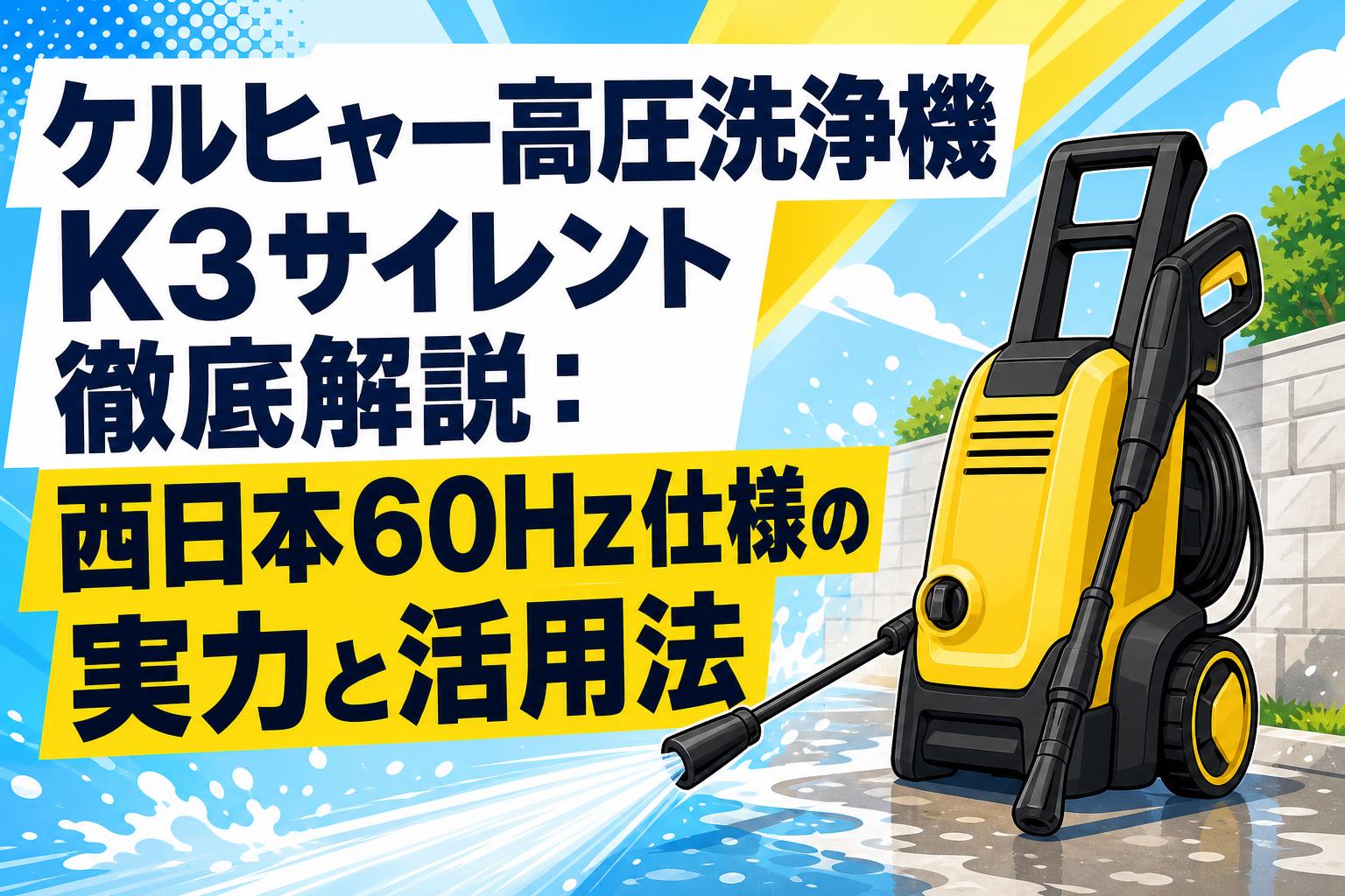 ケルヒャー高圧洗浄機K3サイレント徹底解説：西日本60Hz仕様の実力と