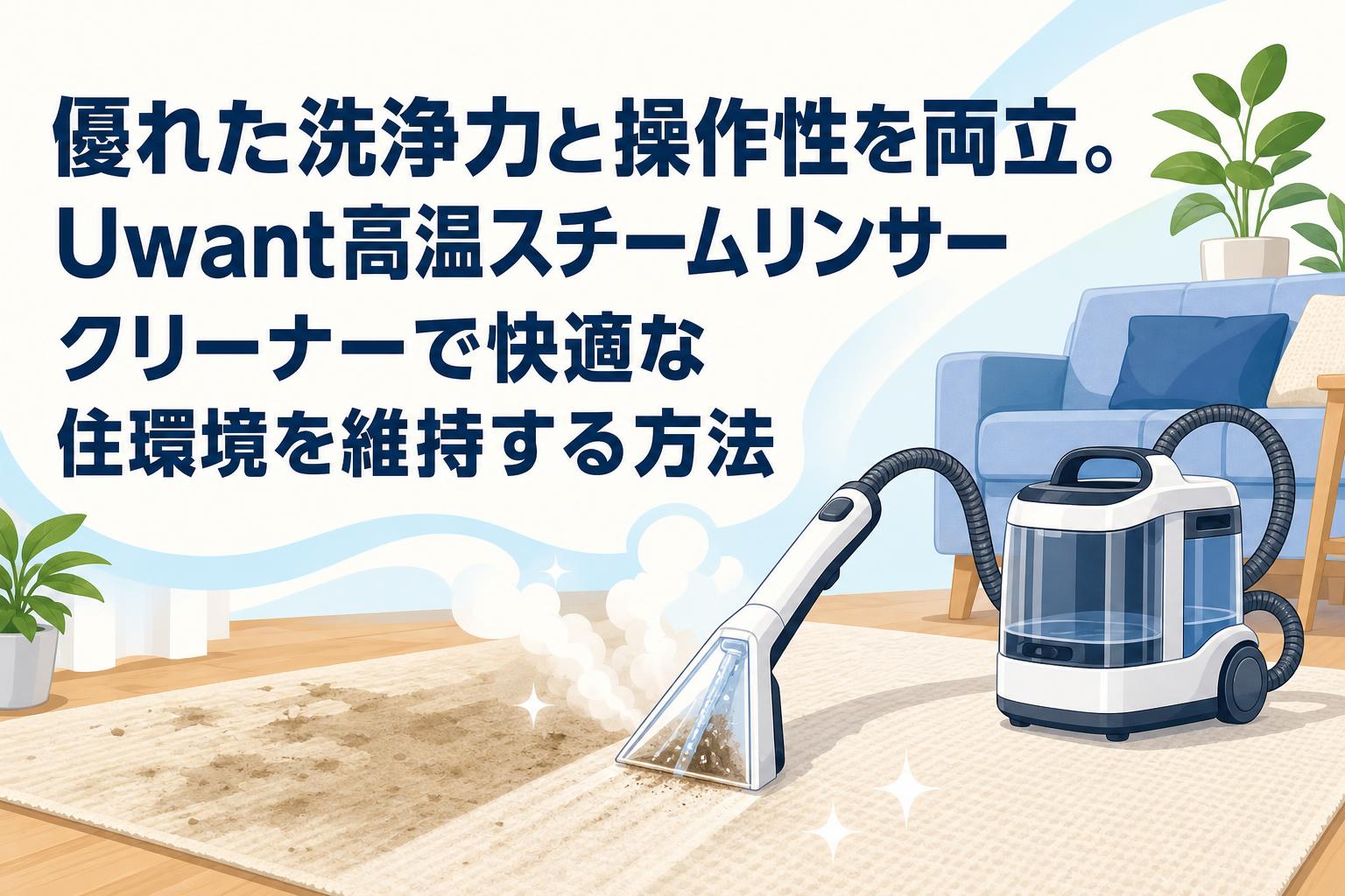 優れた洗浄力と操作性を両立。Uwant高温スチームリンサークリーナーで