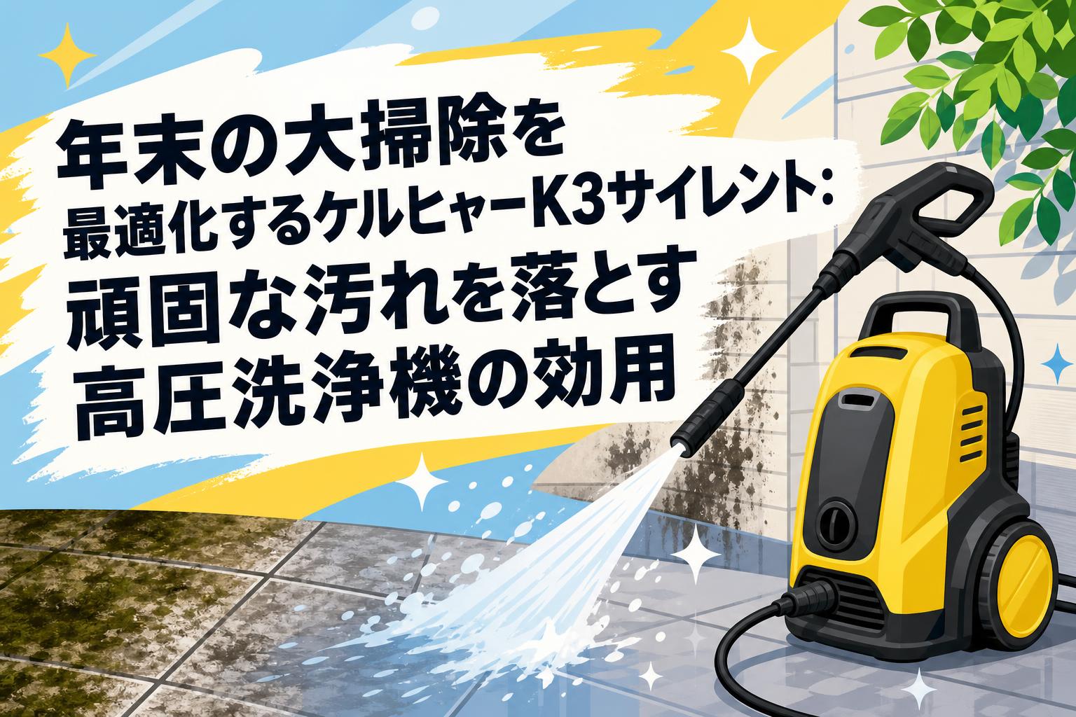 年末の大掃除を最適化するケルヒャーK3サイレント：頑固な汚れを落とす