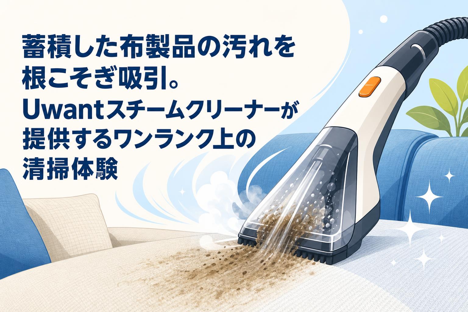 蓄積した布製品の汚れを根こそぎ吸引。Uwantスチームクリーナーが提供