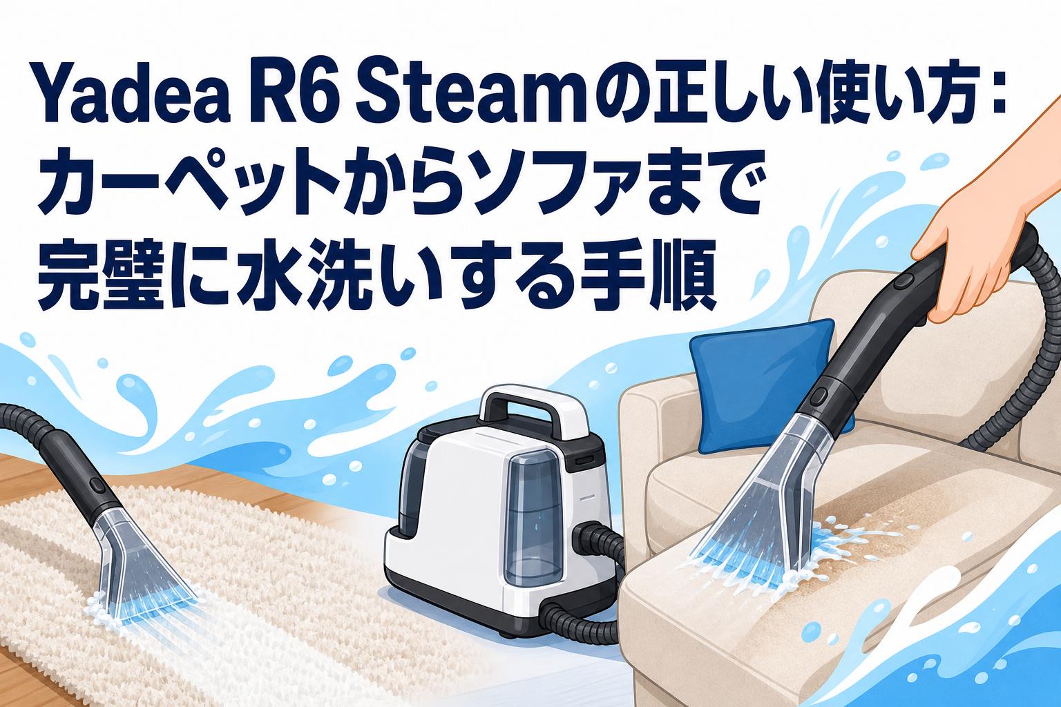 Yadea R6 Steamの正しい使い方：カーペットからソファまで完璧に水洗い