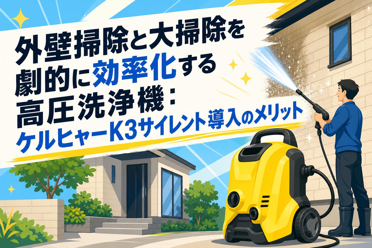 外壁掃除と大掃除を劇的に効率化する高圧洗浄機：ケルヒャーK3